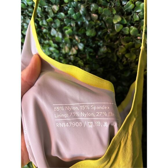 Outdoor Voices The Exercise Dress Shorts Skort Racerback Neon Yellow Size Small - Picture 5 of 5